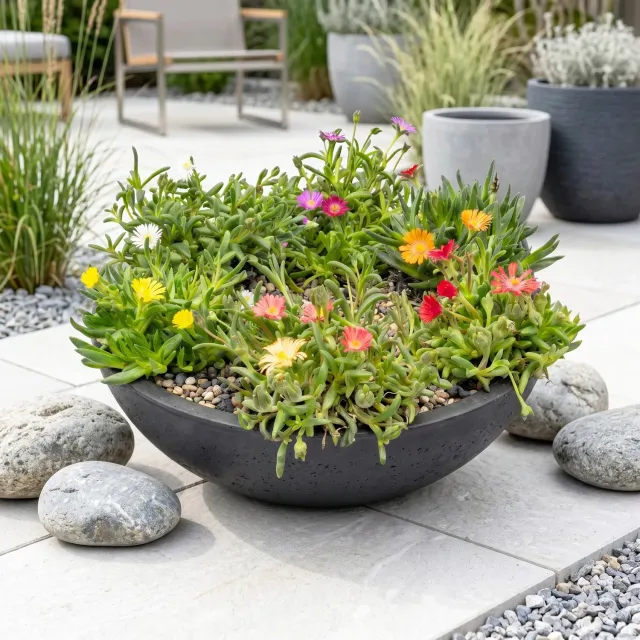 Plant and Stories Delosperma pourpier vivace couvre-sol 6 plants fleuri