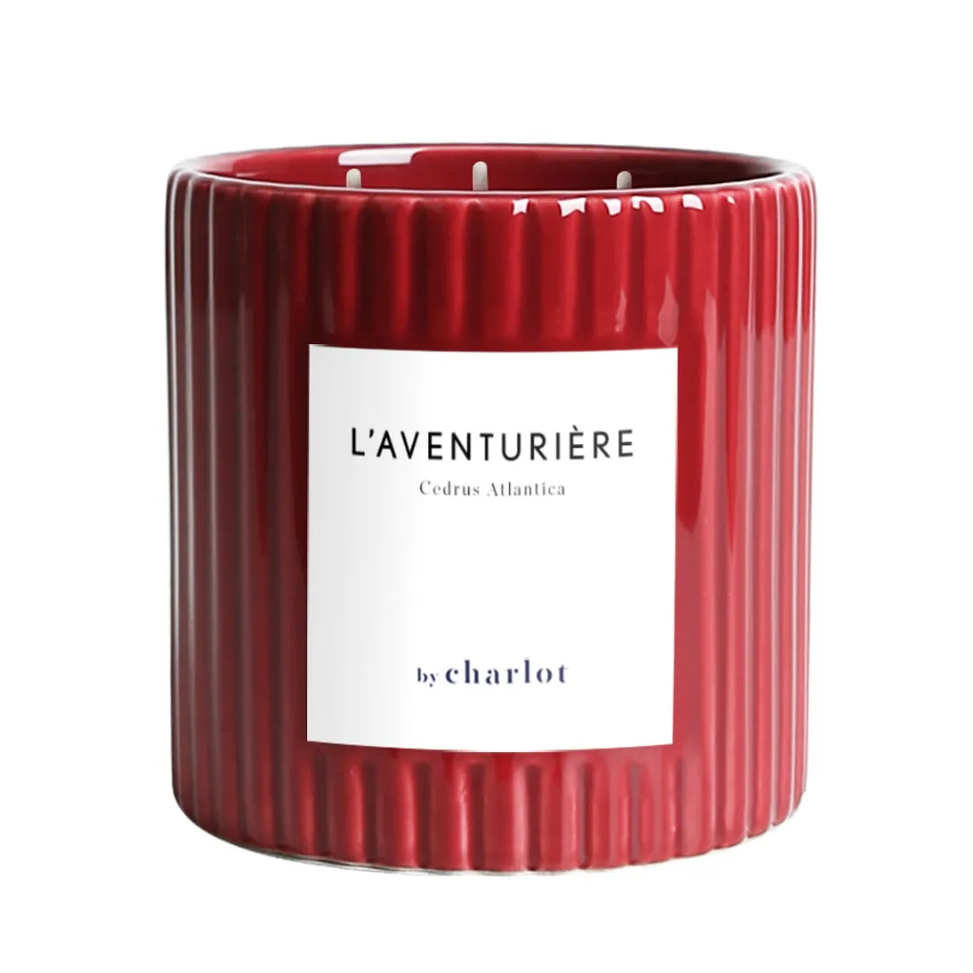 By Charlot L'Aventurière bougie 510 g 3 mèches cuir