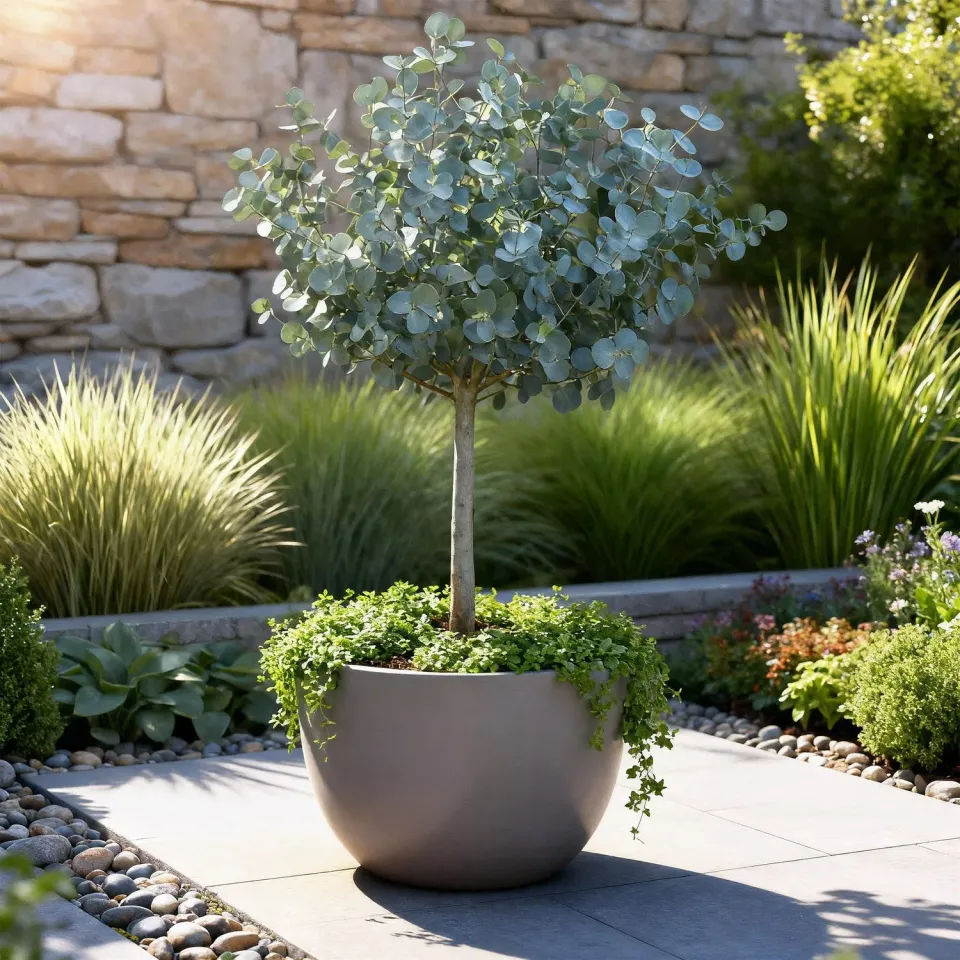PLANT AND STORIES Eucalyptus Azure gunnii arbuste pot 19 cm 70-90 cm