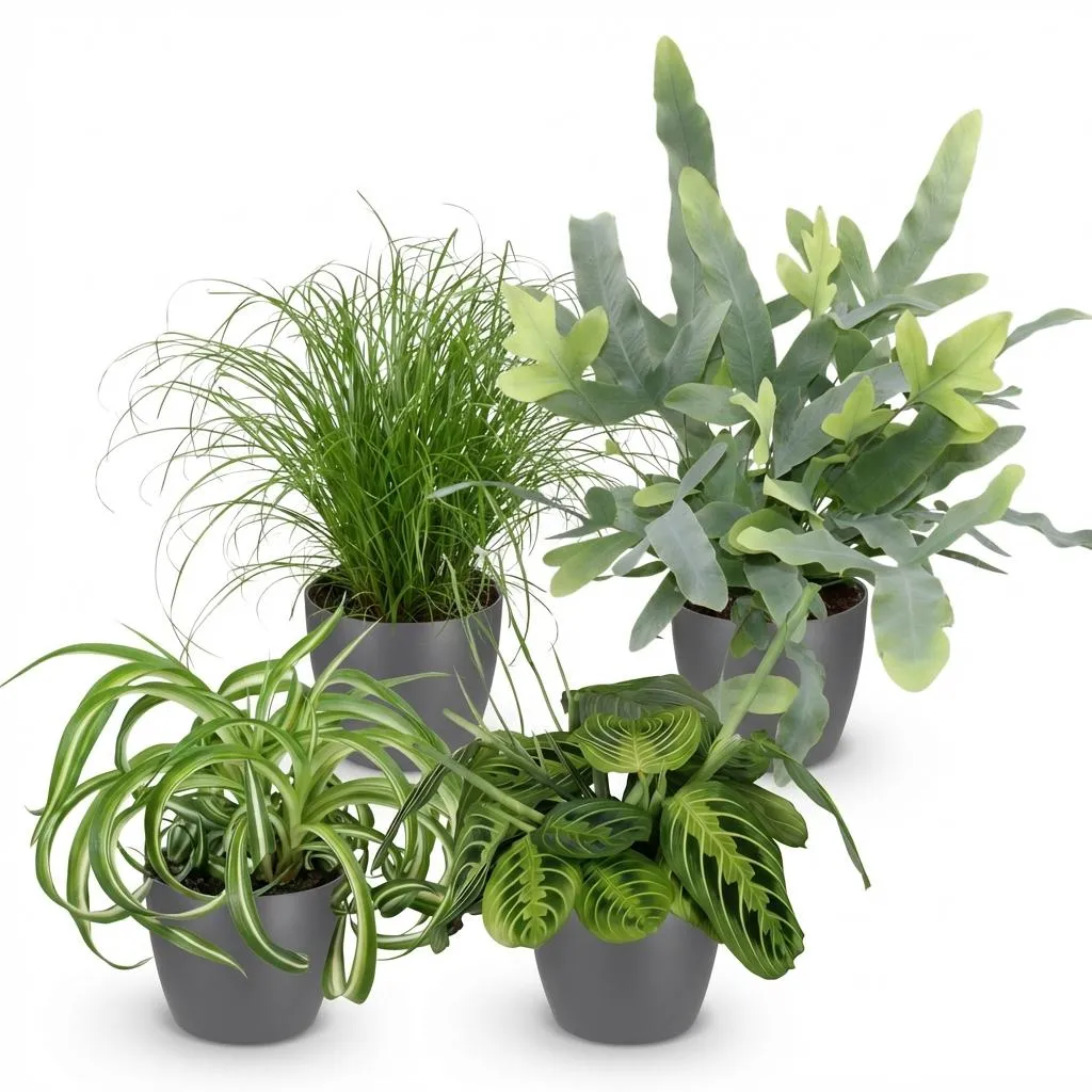 Plant and Stories Lot 4 plantes pet-friendly d’intérieur pot 12 cm sans cache-pot