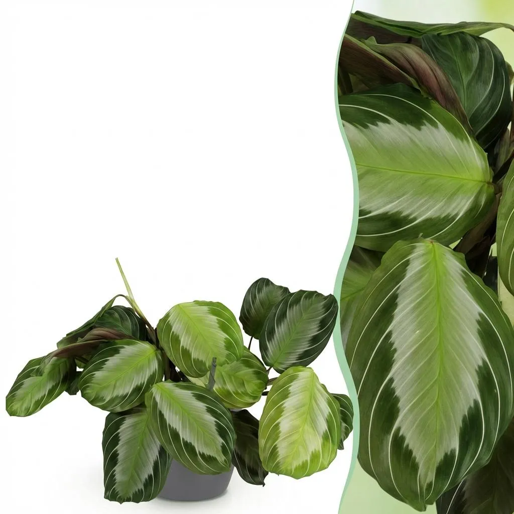 Plant and Stories Fascinator Silverband maranta pot 12 cm argenté