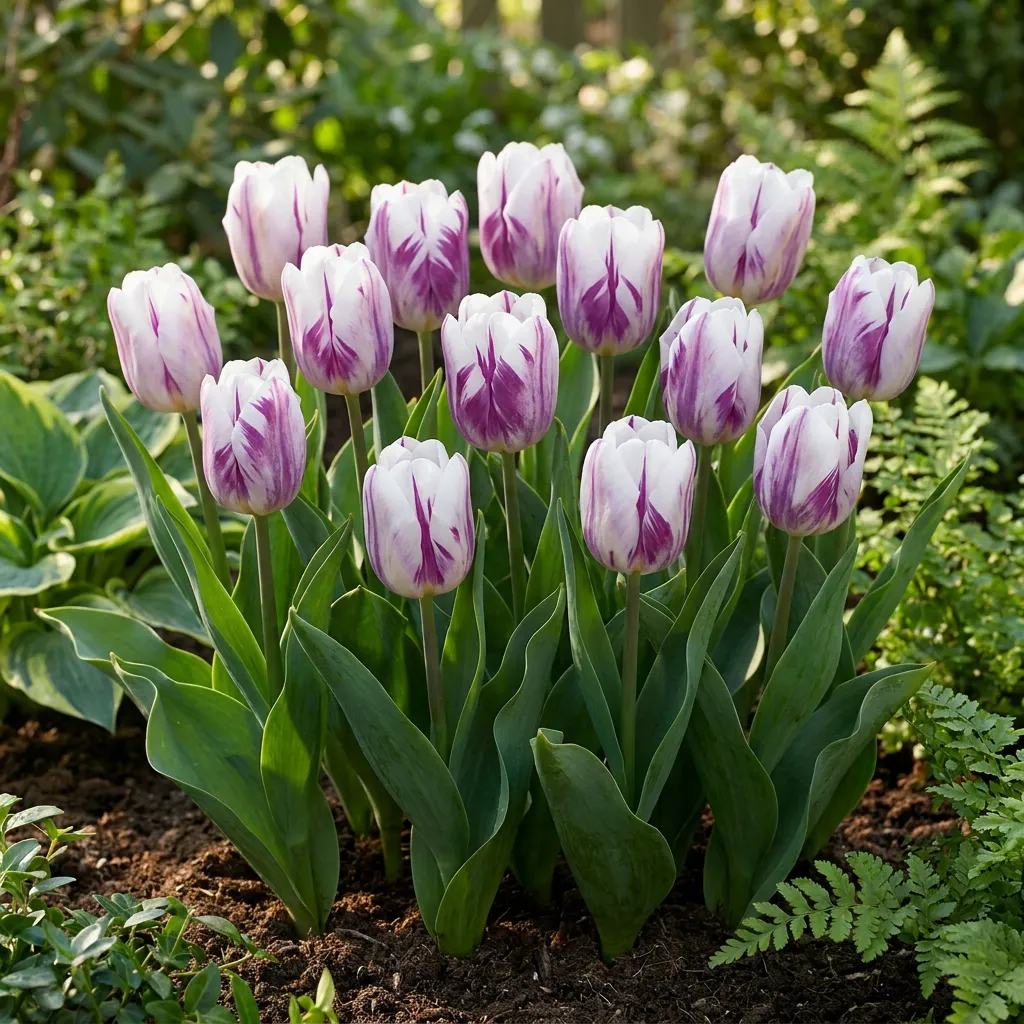 Tulipe Flaming Flag 15 bulbes calibre 11/12 bicolore