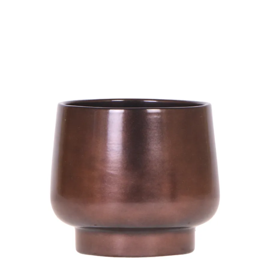 Plant and Stories cache-pot céramique cuivré 9 cm scandinave