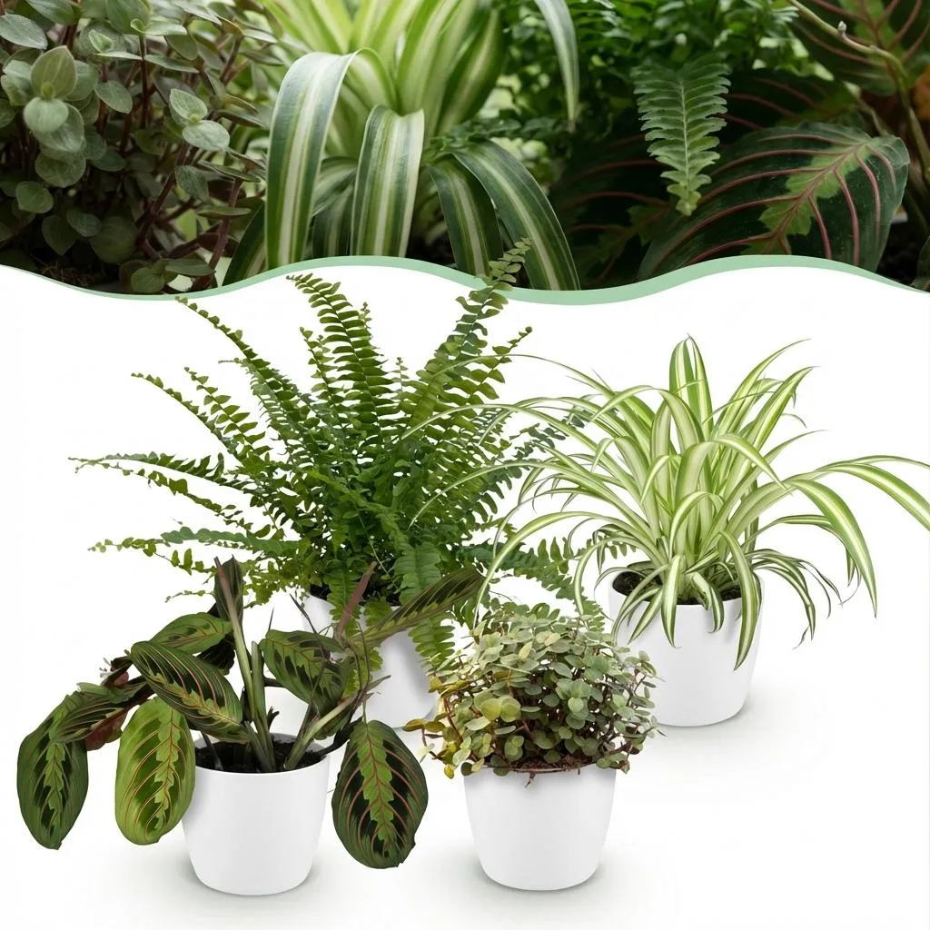 Plant and Stories Box Pet-Friendly 4 plantes pot 12cm sans cache-pot