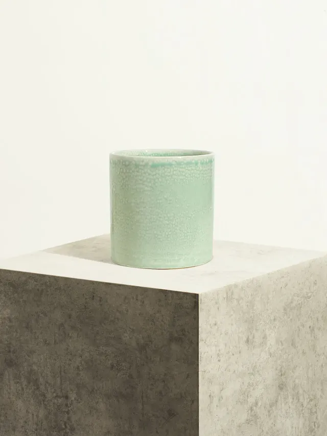 By Charlot Vert d'eau cache-pot céramique 14 cm