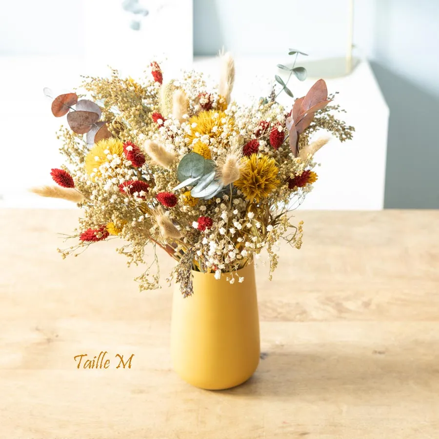 Réconciliation Végétale Pauline bouquet fleurs séchées jaune M