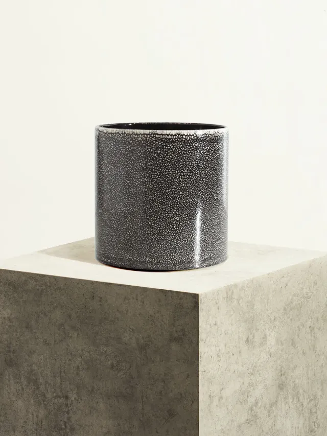 By Charlot cache-pot céramique L 18 cm Noir Basalte mat