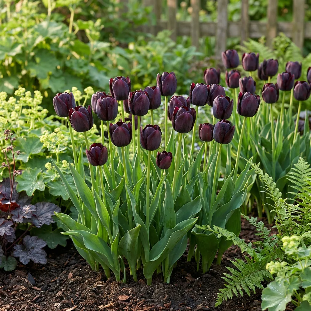 Plant and Stories tulipe noire bulbes 35 velours sombre