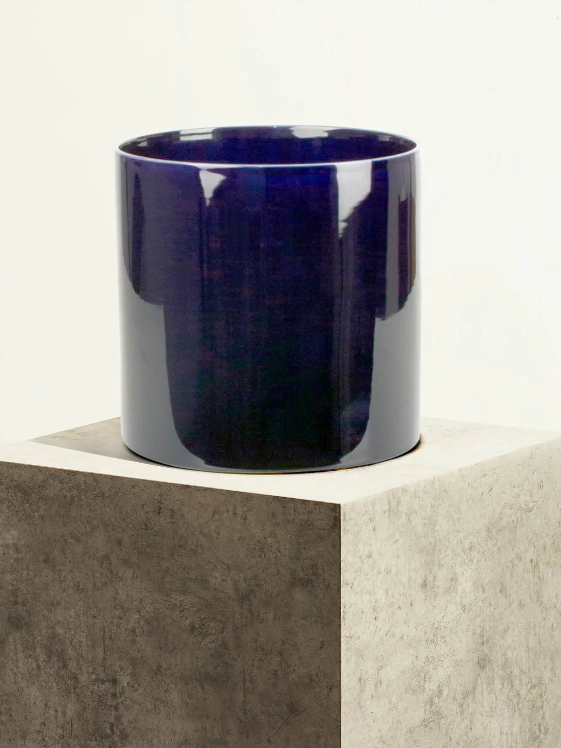 By Charlot céramique bleu marine cache-pot 24 cm XL