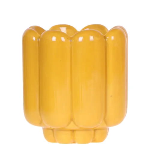 Plant and Stories Retro Shine cache-pot céramique 12 cm rouge