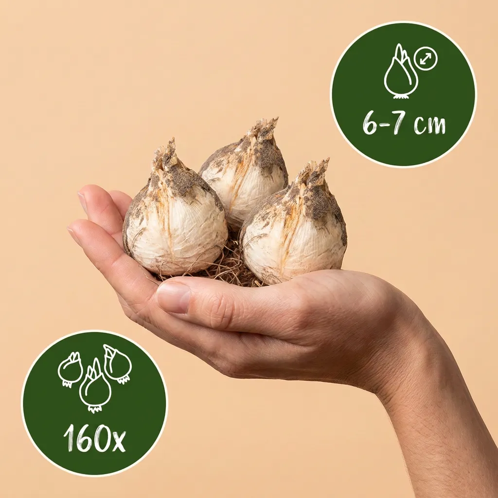 Plant and Stories Allium Ping Pong bulbes blancs 6/7 lot 40