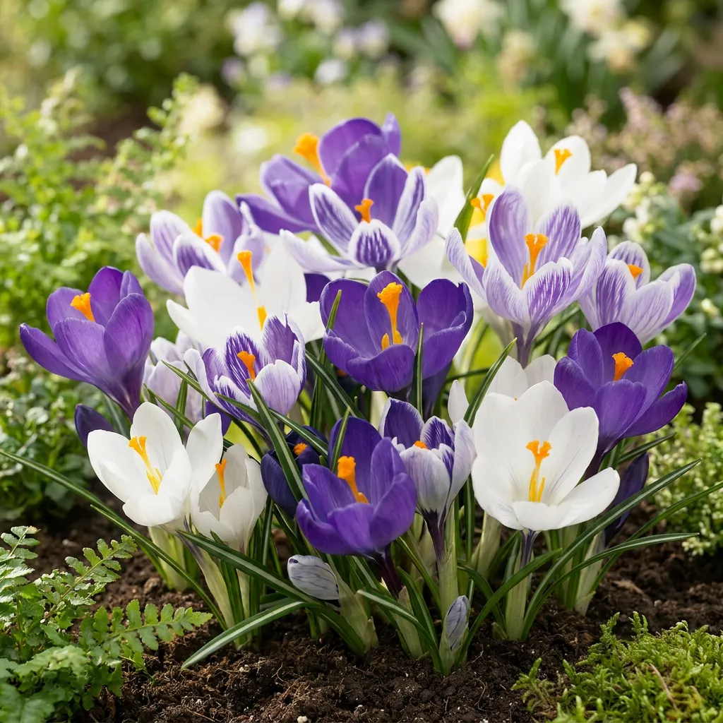 PLANT AND STORIES Crocus mélange bleu blanc bulbes 30 bulbes