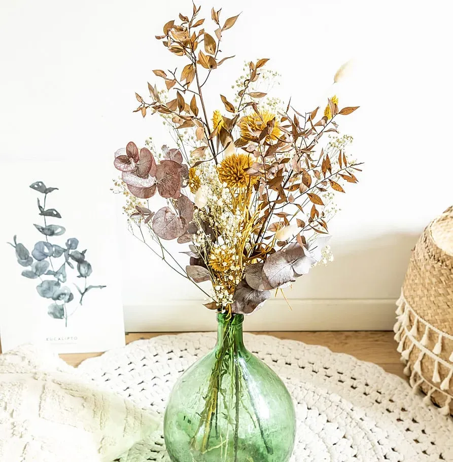 Réconciliation Végétale Josie bouquet fleurs séchées dame-jeanne