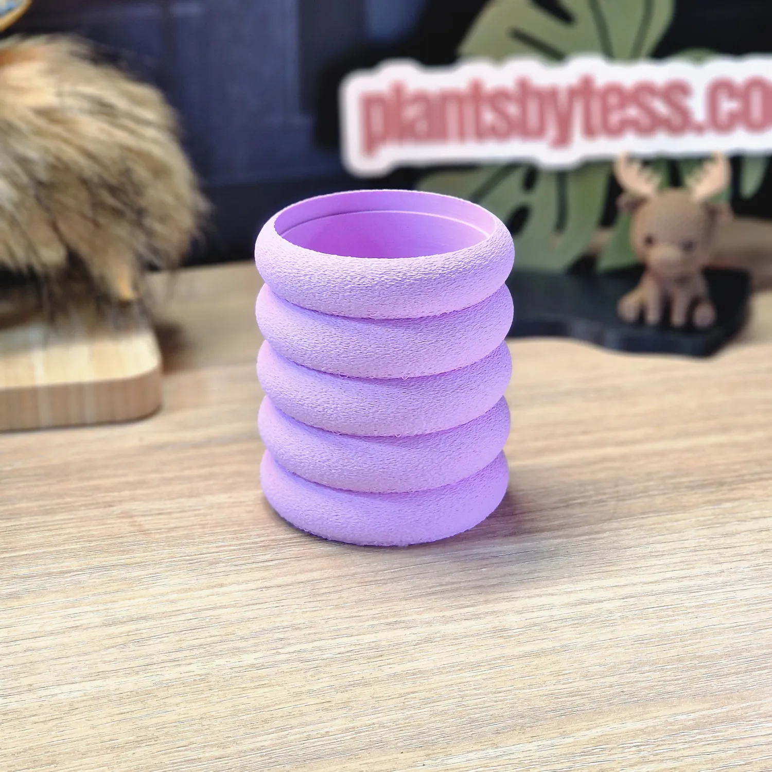 plant.ess Midi Sips Marshmallow cache-pot rose auto-arrosant