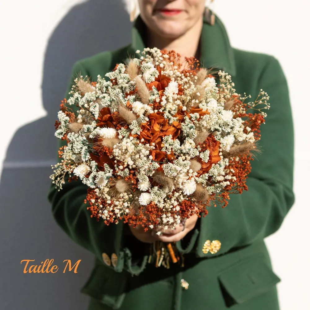 Réconciliation Végétale Betty bouquet fleurs séchées terracotta rouille