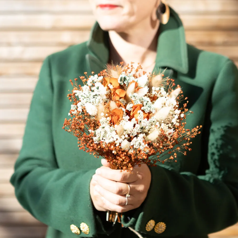 Réconciliation Végétale Betty bouquet fleurs séchées terracotta rouille
