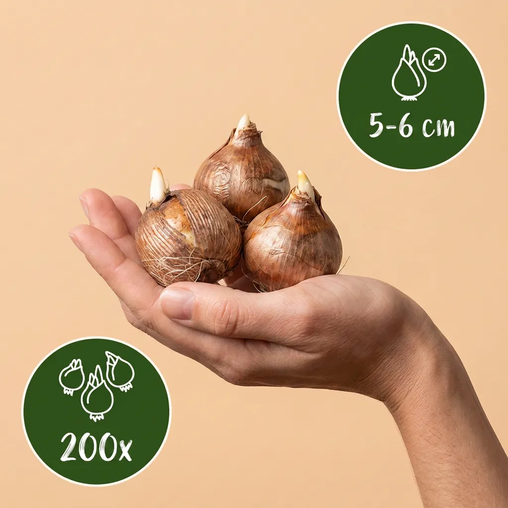 Plant and Stories Crocus botaniques bulbes calibre 5/6 lot 50