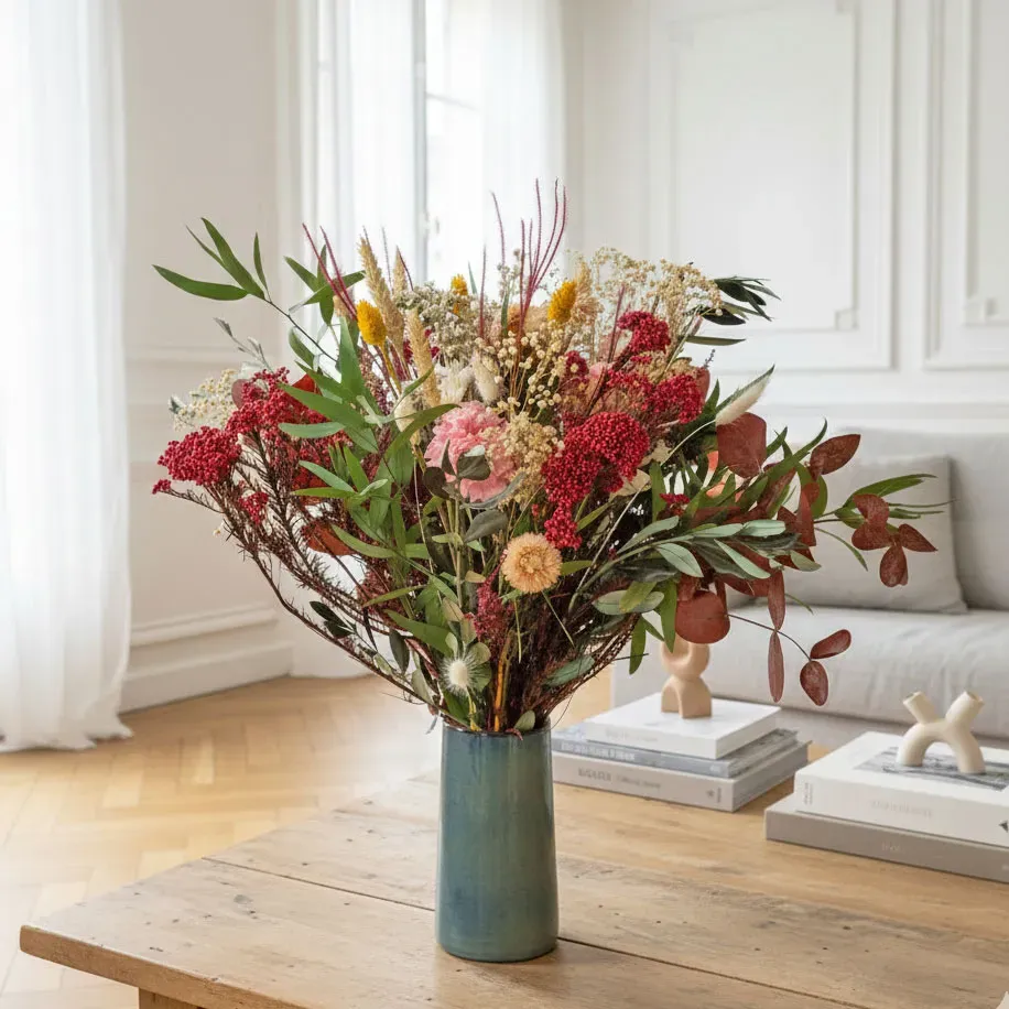 Réconciliation Végétale Albizia bouquet séché rose M 50 cm