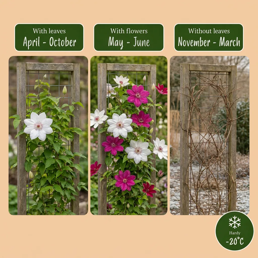 Plant and Stories Clématite Duo grimpantes 2 plants rose