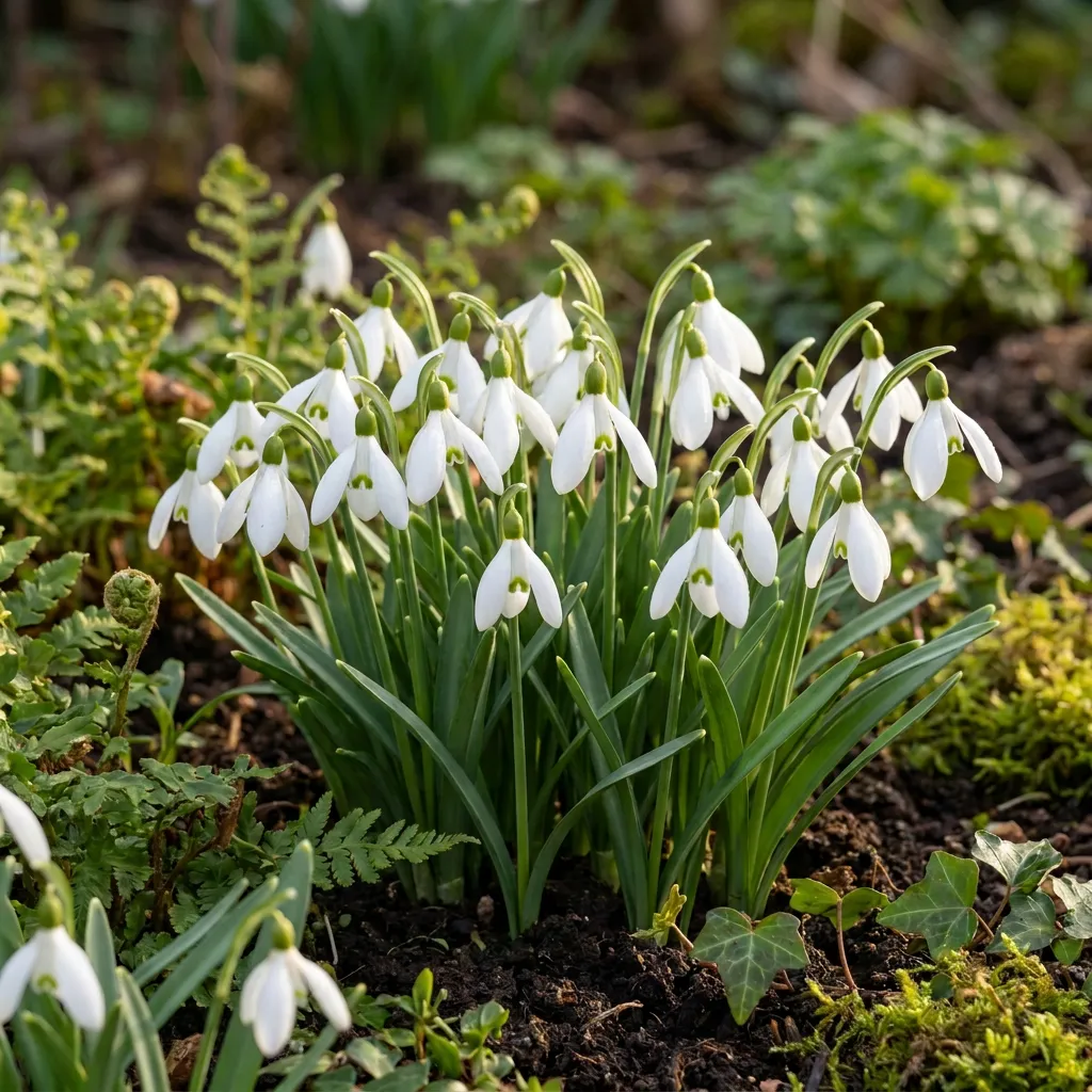 Plant and Stories Galanthus perce-neige géant 50 bulbes blanc