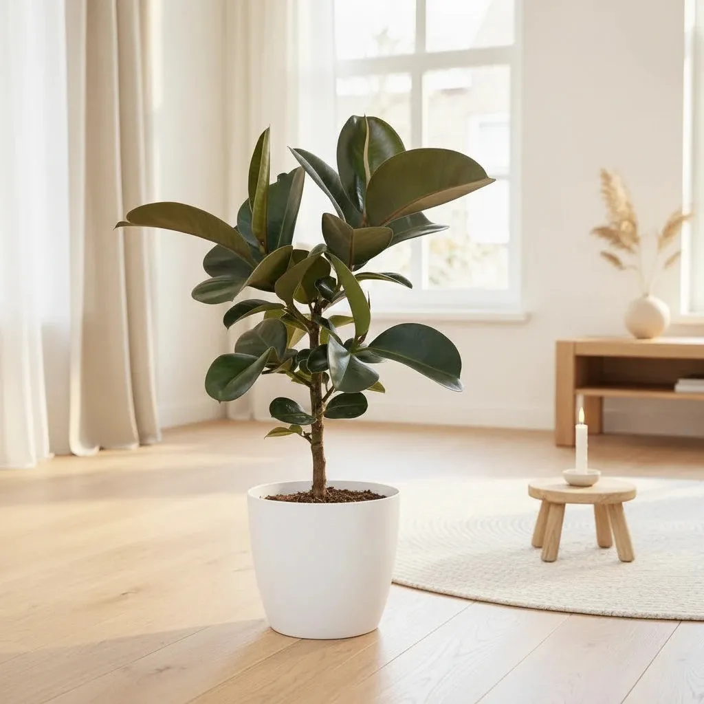 Plant and Stories Ficus Elastica Cloe caoutchouc 65cm sans cache-pot