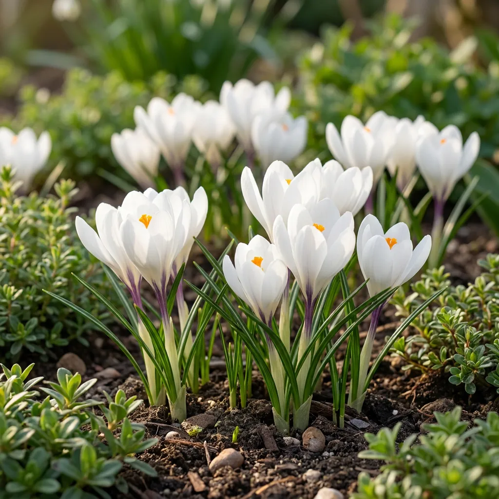 Plant and Stories Crocus bulbes blancs 60 bulbes calibre 7/8