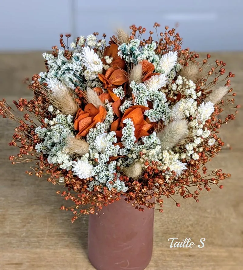 Réconciliation Végétale Betty bouquet fleurs séchées terracotta rouille