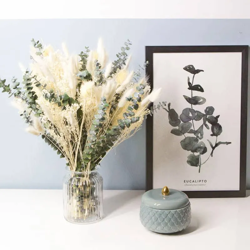 Réconciliation Végétale Appoline bouquet fleurs séchées blanc 50 cm