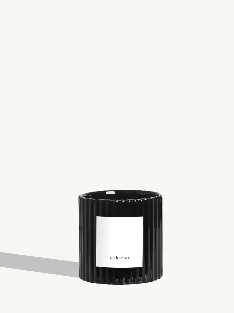 By Charlot Céramique cannelée cache-pot noir réglisse 10 cm