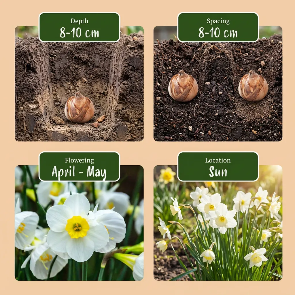 PLANT AND STORIES Narcisse White Petticoat bulbes x20 floraison blanche