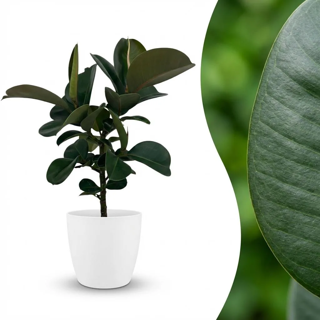 Plant and Stories Ficus Elastica Cloe caoutchouc 65cm sans cache-pot