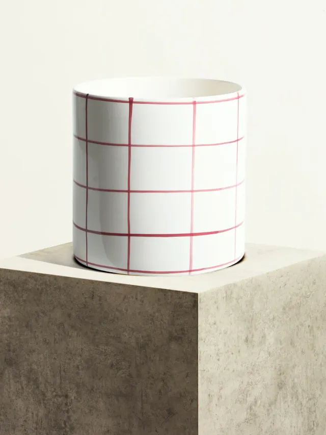 By Charlot Color Block cache-pot céramique sorbet cassis XL