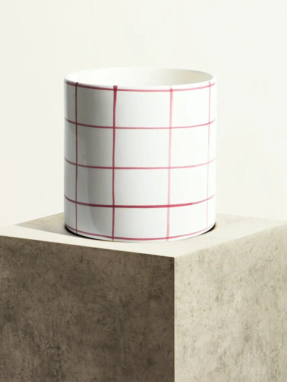 By Charlot Color Block cache-pot céramique sorbet cassis XL