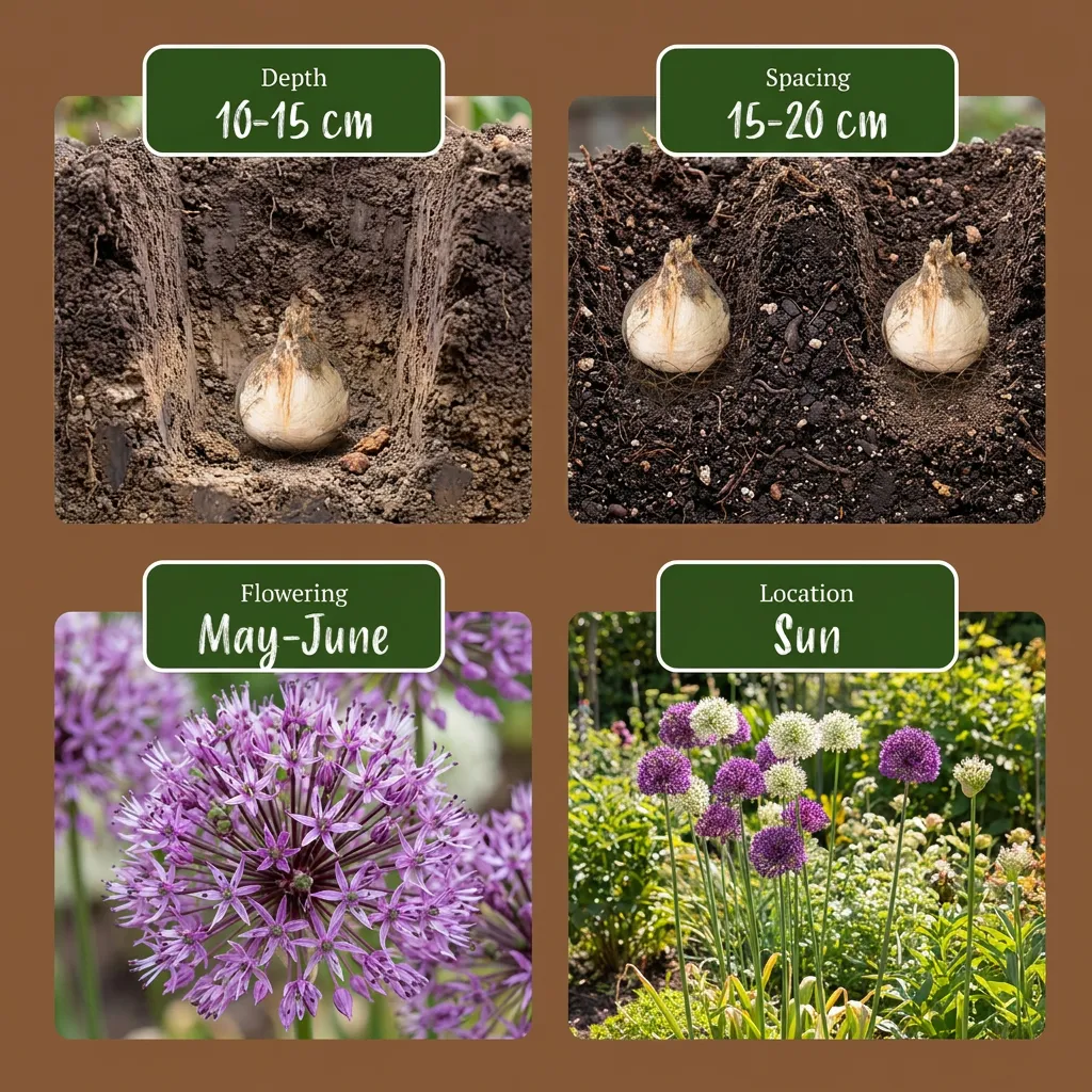 Plant and Stories Allium pourpre blanc bulbes 10/12 automne