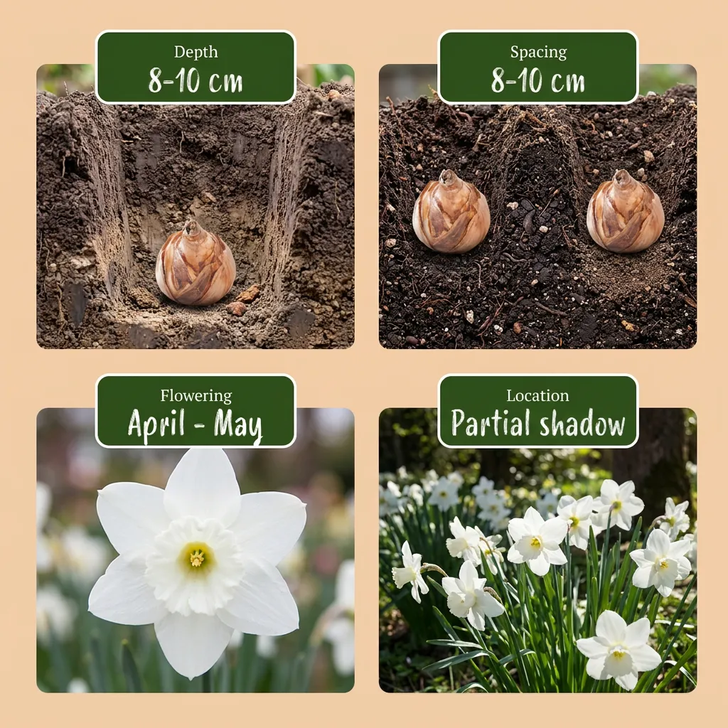 PLANT AND STORIES Narcisse Thalia bulbes 15 bulbes blanc