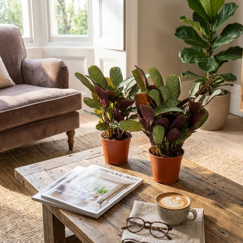 Plant and Stories Ctenanthe Amagris plante pot 14 cm feuillage argenté