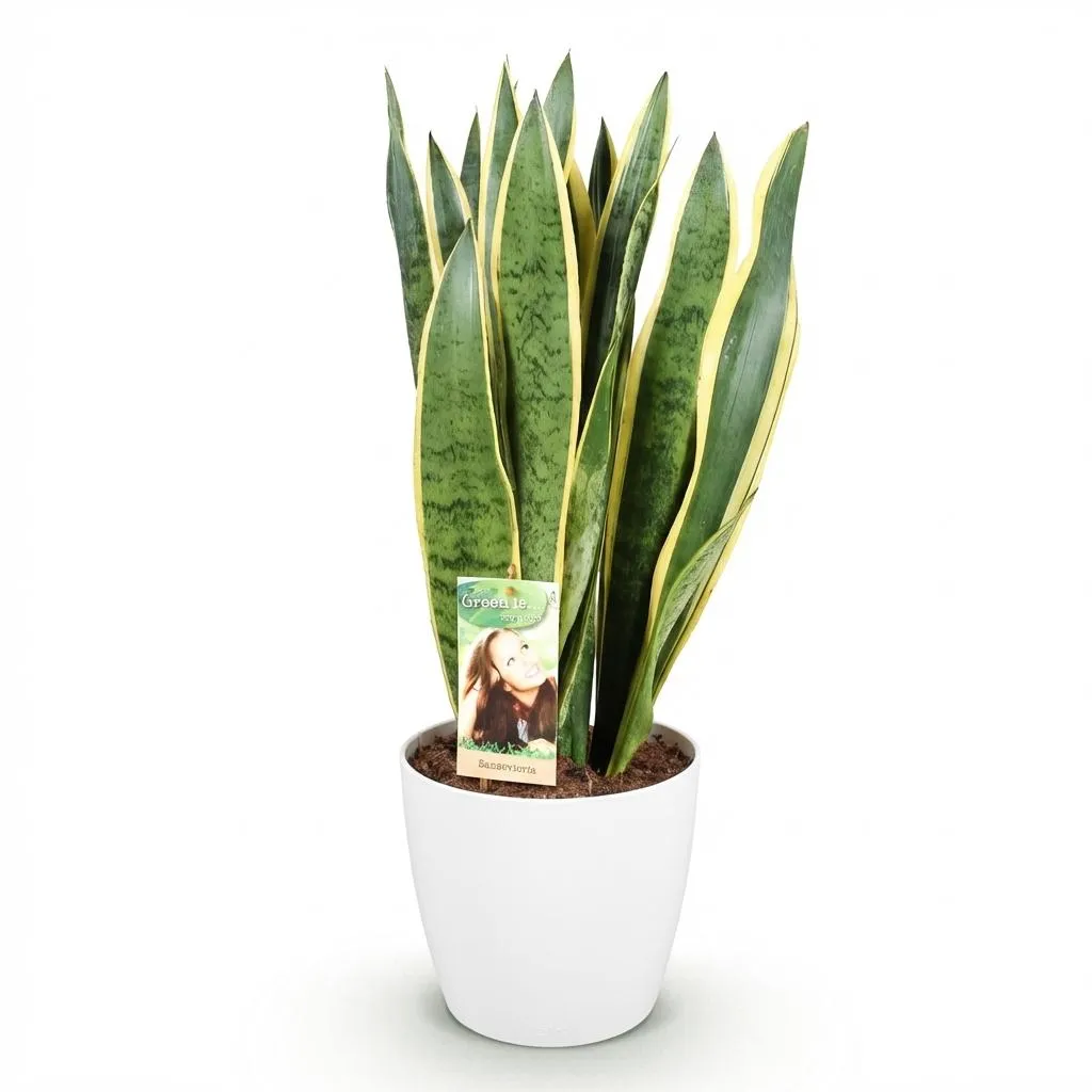 Plant and Stories Sansevieria Laurentii plante pot 17 cm bord jaune