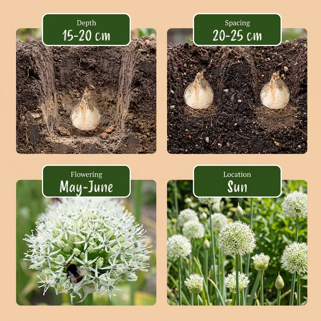 Plant and Stories Mount Everest ail blanc 6 bulbes calibre 16/18