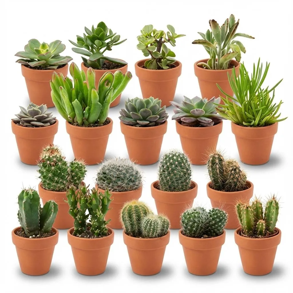 Plant and Stories Mini Mélange cactus succulentes pot 8 cm 6 plantes