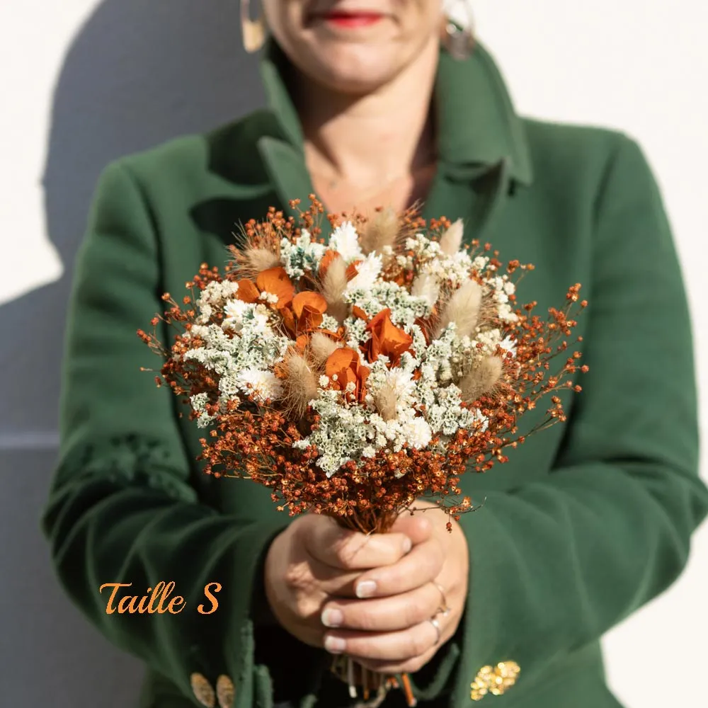 Réconciliation Végétale Betty bouquet fleurs séchées terracotta rouille