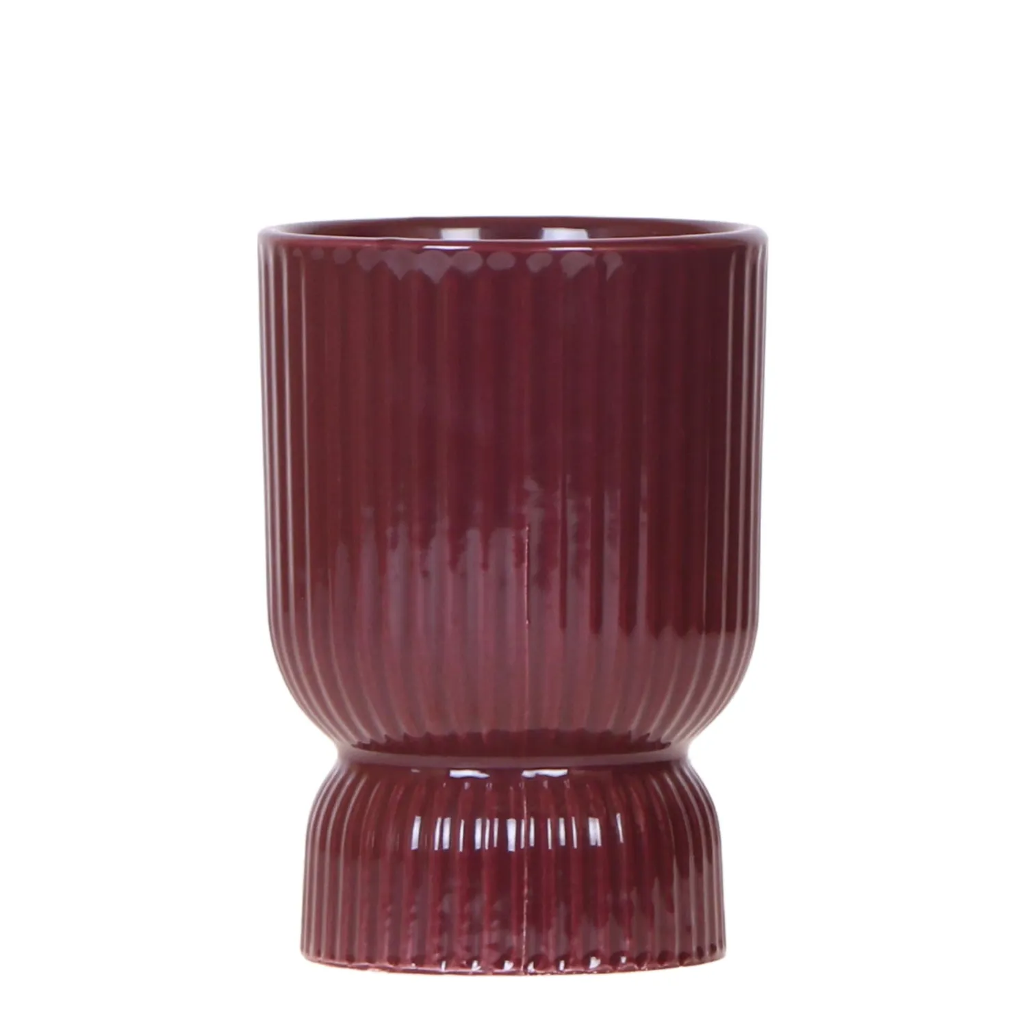 Plant and Stories Diabolo cache-pot céramique 9cm bordeaux