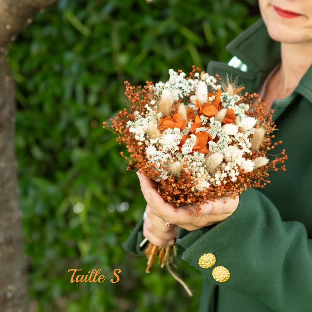 Réconciliation Végétale Betty bouquet fleurs séchées terracotta rouille