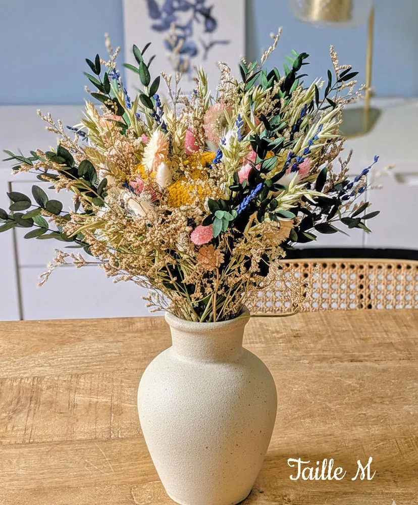 Réconciliation Végétale Romane bouquet fleurs séchées jaune