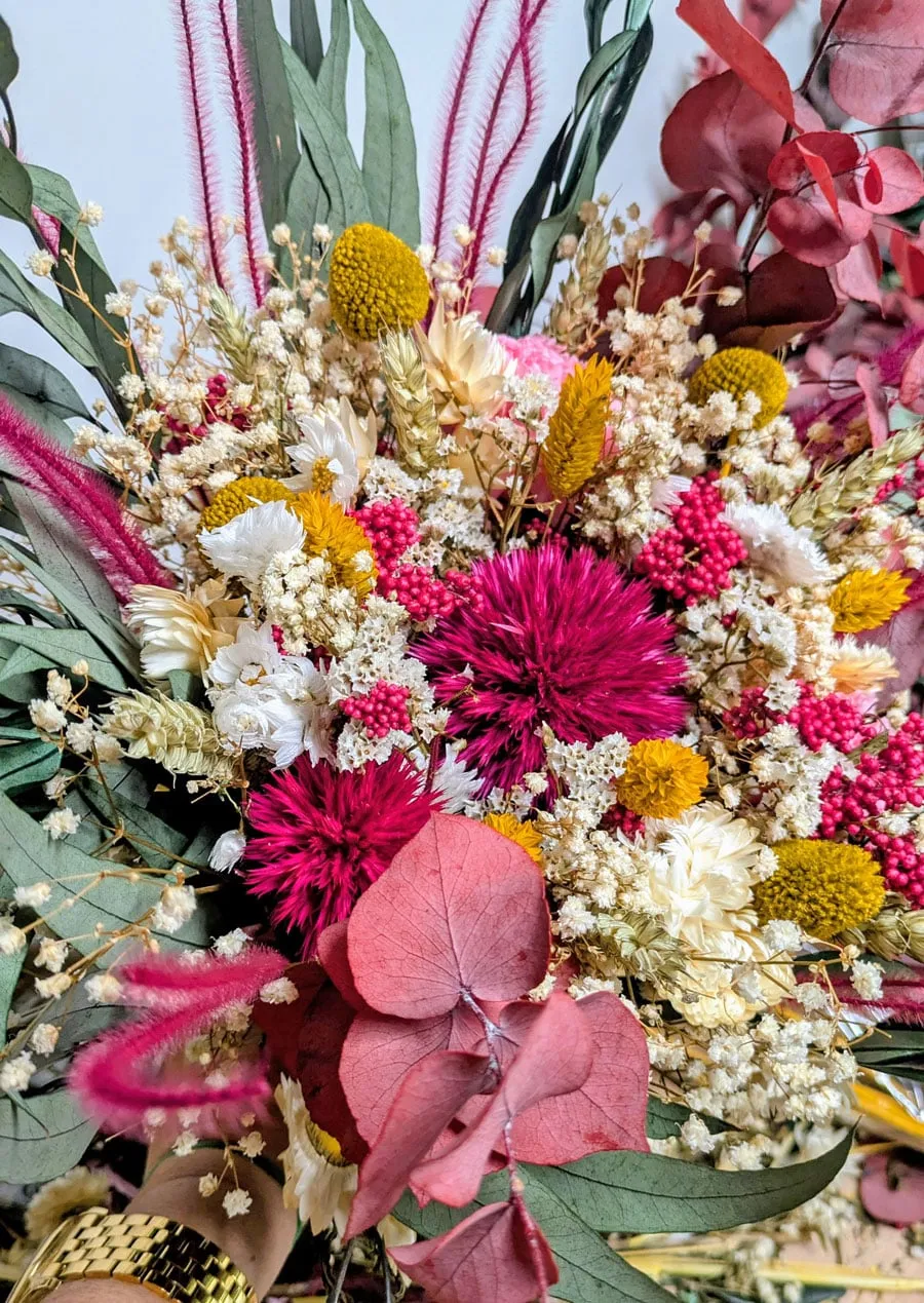 Réconciliation Végétale Albizia bouquet séché rose M 50 cm