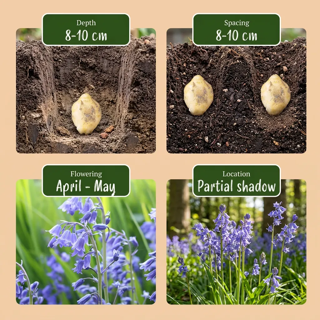 Plant and Stories Hyacinthoides jacinthe des bois bleue 40 bulbes
