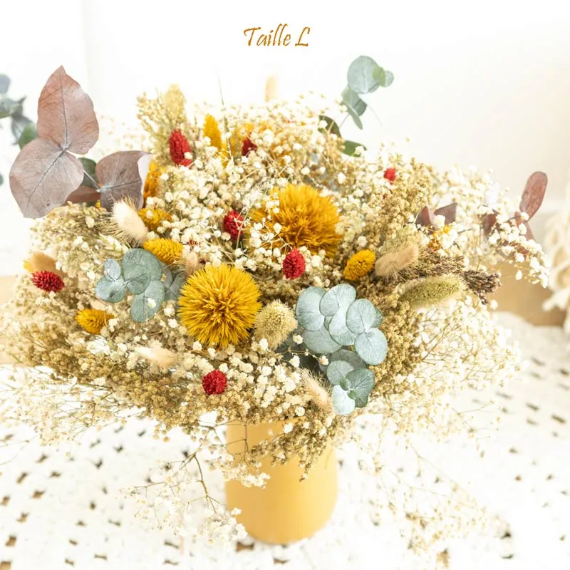 Réconciliation Végétale Pauline bouquet fleurs séchées jaune M