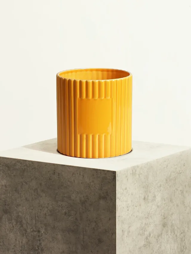 By Charlot Céramique cannelée cache-pot L sahara