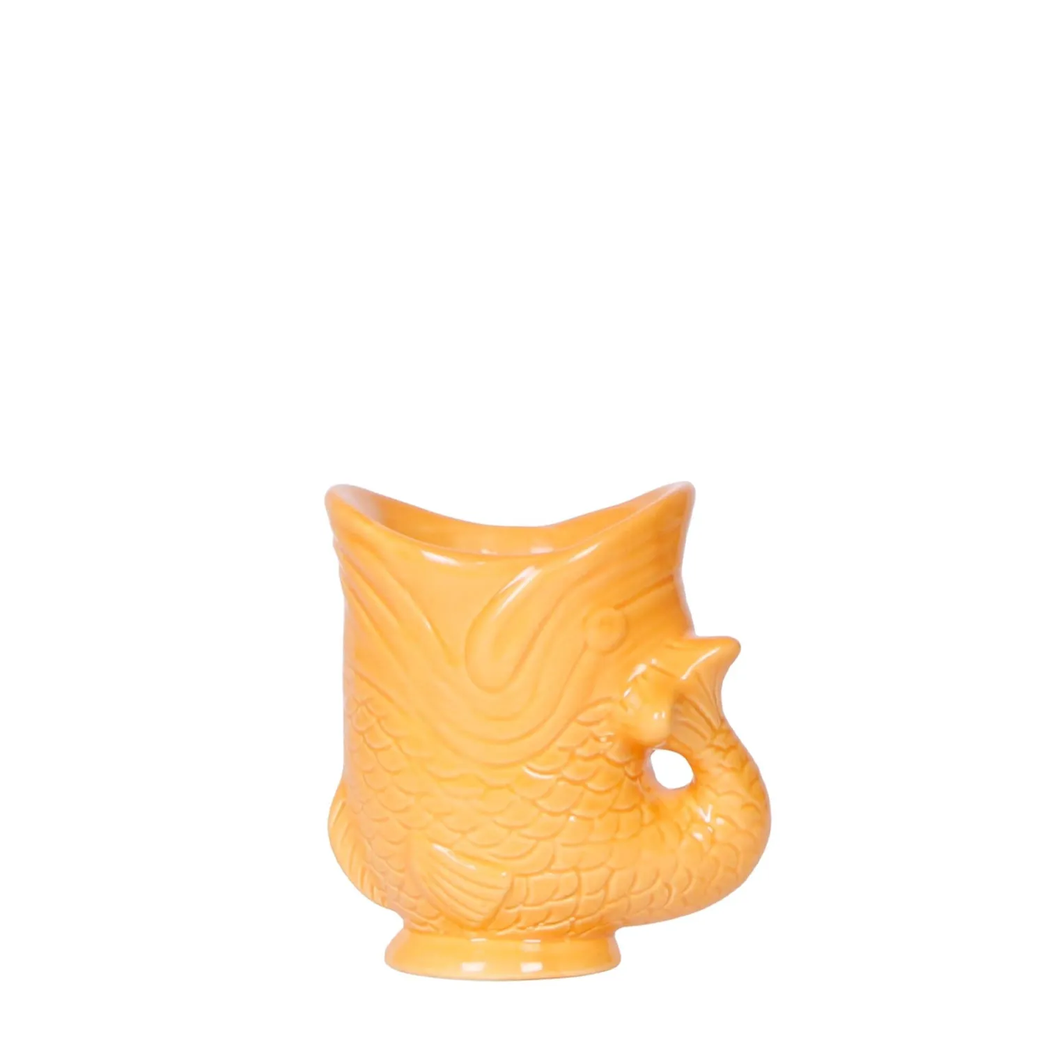 Plant and Stories cache-pot poisson céramique 6 cm jaune