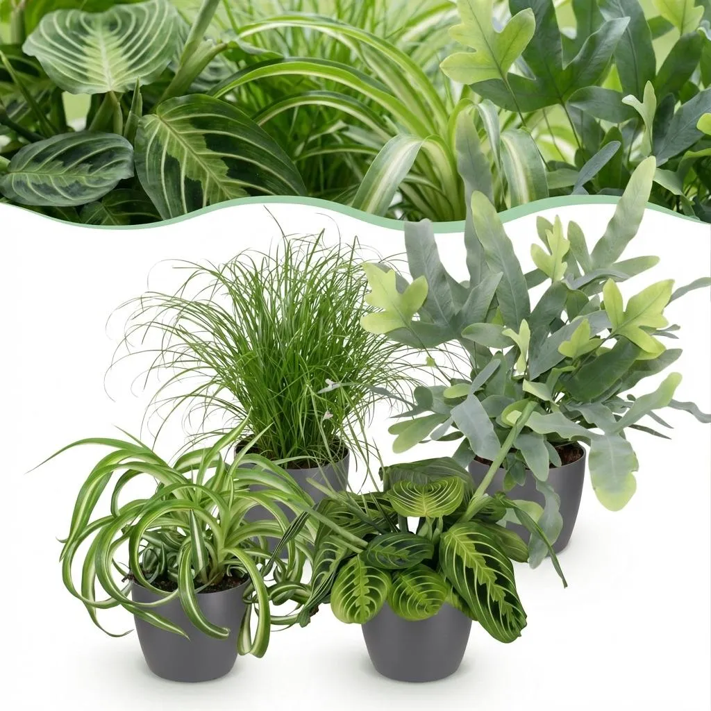 Plant and Stories Lot 4 plantes pet-friendly d’intérieur pot 12 cm sans cache-pot
