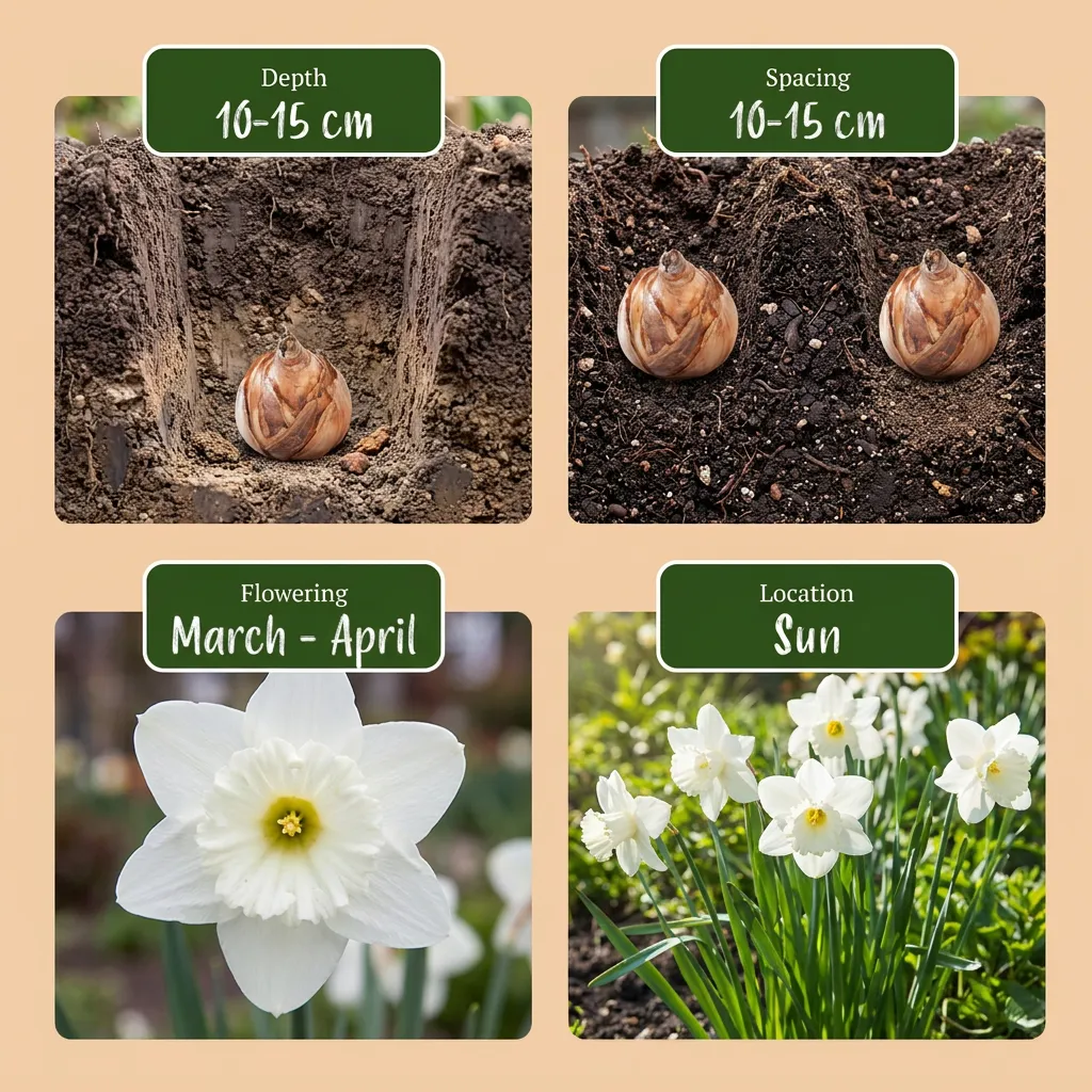 PLANT AND STORIES Narcisse Mount Hood bulbes 30 bulbes blanc